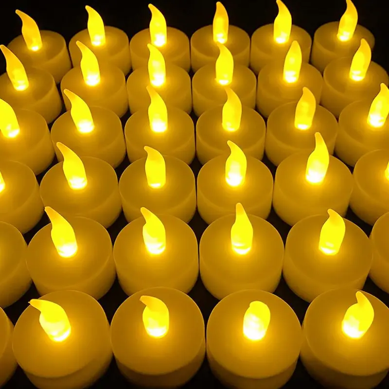 LED Tea Lights Candles- 36Pack Flameless Candles Realistic and Bright Flickering Long Lasting 200Hours for Holiday Celebration,Party, Home Decoration WarmWhite,Battery Operated