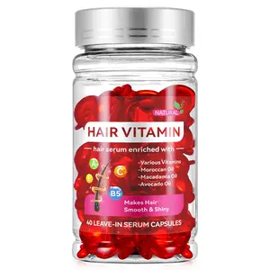 YECUCE Hair Serum - No Rinse with Argan Macadamia Avocado Oils - Vitamins A C E Pro B5 - Conditioner for Women & Men（40PCS） Organic Haircare