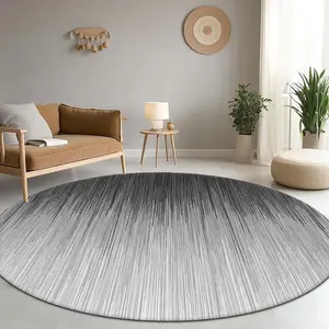 Round Floor Mat, Modern Geometric Pattern Soft Floor Carpet, Non-slip Floor Mat for Home Living Room Bedroom Hotel Coffee Shop Decor