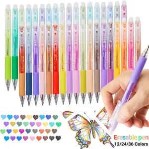 Erasable Gel Pens, 12/24/36 Colors Erasable Pens, Make Mistakes Disappear Colored Pens,Premium Comfort Grip for Drawing Writing Planner and School Supplies,Fine Point0.7mm,Gel Pens for Coloring, Gel Pen Set