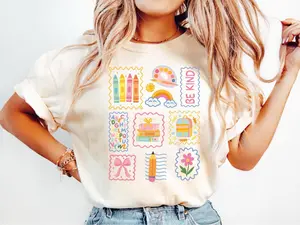 Comfort Colors Teacher Life Shirt, Cute Be Kind Shirt, Back to School Shirt, Team Elementary School Teacher Shirt, School Supply Shirt