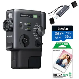 Fujifilm instax mini Evo Cinema Instant Camera with Film, Memory Card & Reader