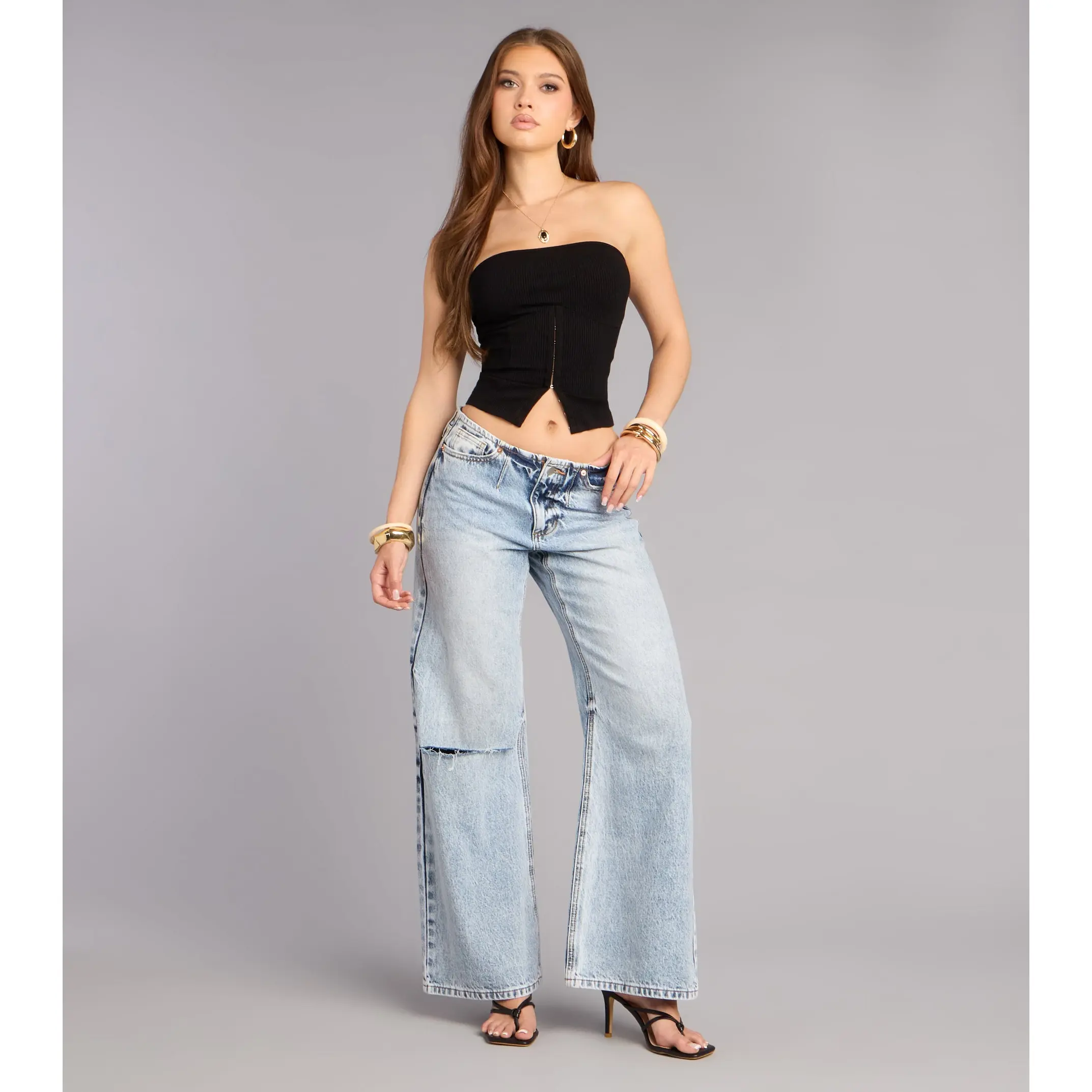 Keep It Bold Hook and Eye Tube Top