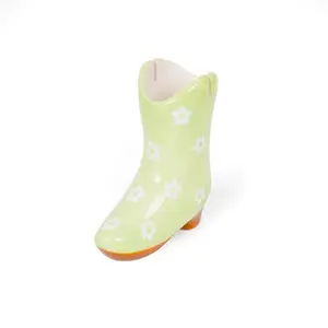 Lime Ceramic Cowboy Boot