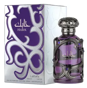 Lattafa Habik for Men Eau de Parfum Spray, 100 ml Spicy Woody Aromatic Cologne Perfume
