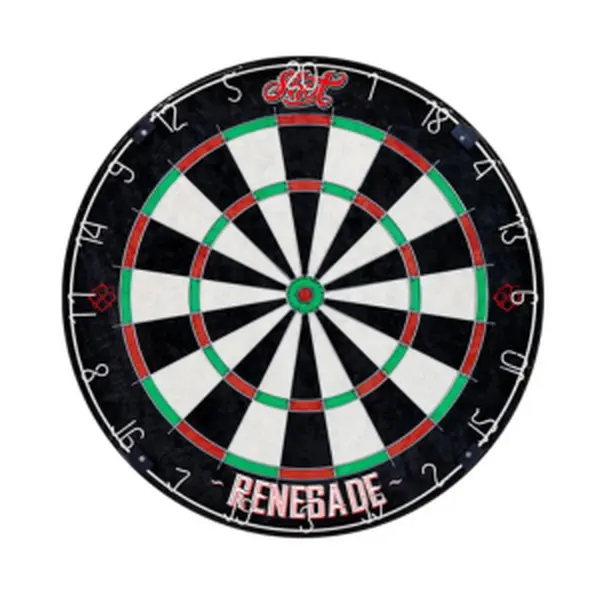 Official Specs Bristle Dartboard in Self-Healing Sisal Fiber with Slim Wire Fasteners and a Staple-Free Bullseye for Tournament Play, 18" X 1 ½", Removable Rings, Better Scores, Dartboards, Standard Size, 18X1.5", Easy Board Rotation, Sports, Strong Round