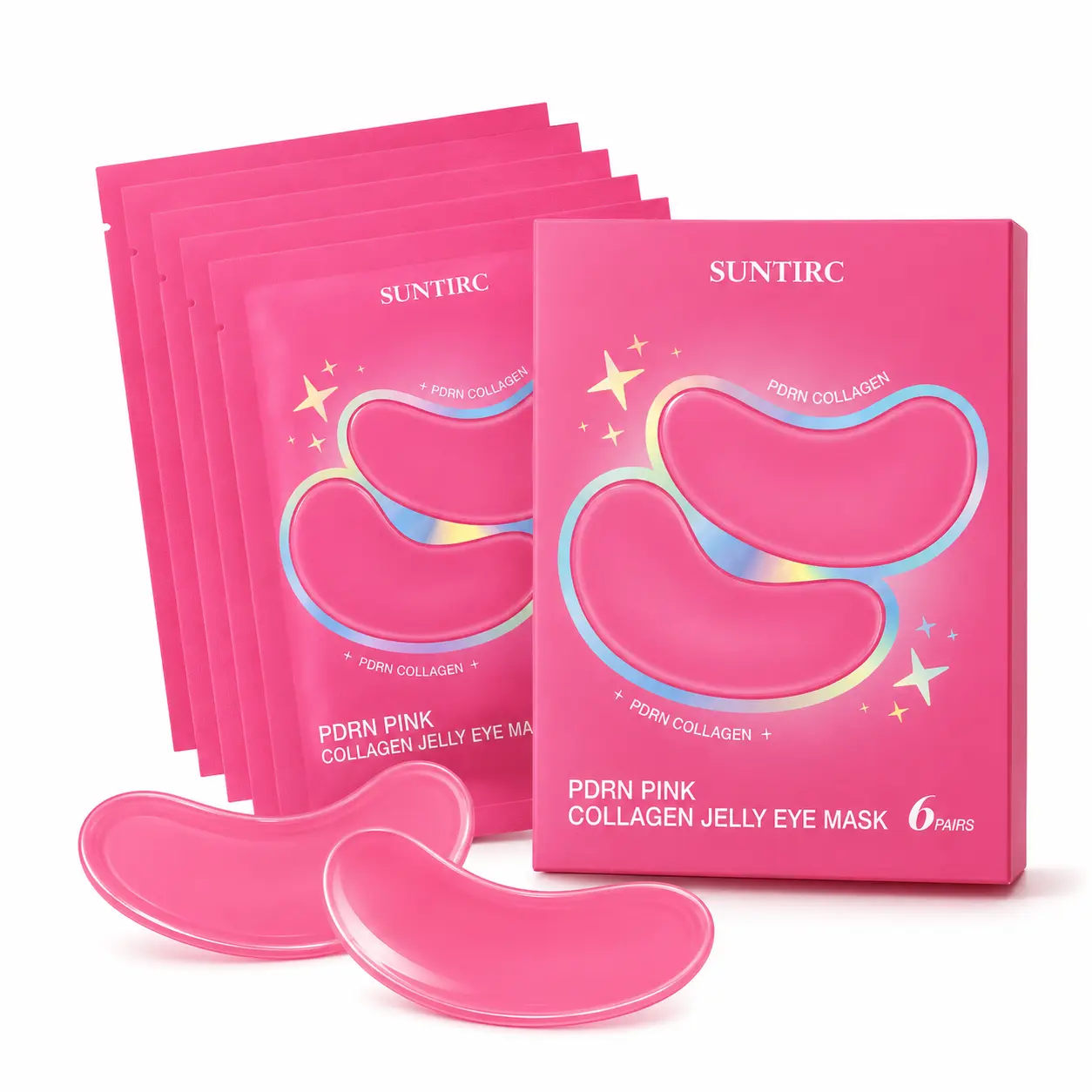 [NEW]PDRN Pink Collagen Jelly Eye Mask | Hydrogel Under Eye Patches with PDRN, Collagen & NAD | Hydrating Eye Treatment for Puffy Tired Eyes | Firming Care for Fine Lines & Wrinkles | Korean Skincare /50 Pairs