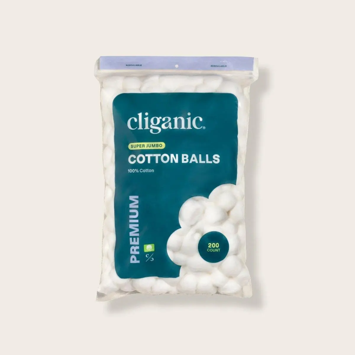Cliganic Super Jumbo Cotton Balls - Hypoallergenic, Absorbent, Large Size, 100% Pure Cliganic Super Jumbo Cotton Balls - Hypoallergenic, Absorbent, Large Size, 100% Pure