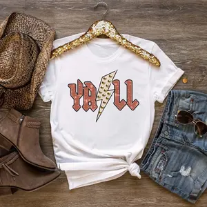 Yall Shirt Howdy Tshirt Trendy Clothes Lightning Bolt Shirt Country Music Shirt Western Graphic Tee Western Clothes Country Concert