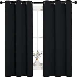 Blackout Curtain Panels – Thermal Insulated Room Darkening Window Drapes with Grommet Top for Bedroom & Living Room