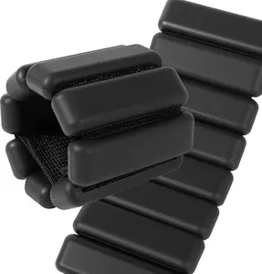 Women's Silicone Adjustable Strap Wrist Weights (2 lbs Pair, 1 lb Each) - Lightweight Ankle & Wrist Bands for Pilates, Strength Training, Lightweight Adjustable Wrist Weights