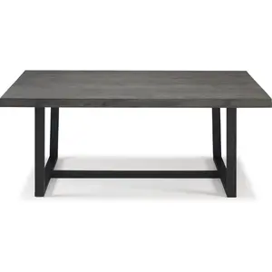 Walker Edison Furniture  72 in. Rustic Solid Wood Dining Table, Grey