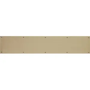 212 MAIN Antique Brass Screw-Mount Kick Plate, 8 in. x 34 in. with Stainless Steel Screws, Antique Look for Door Protection