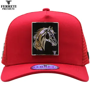 FERRETI HATS PREMIUM FT90M Horse Power Malla Baseball Cap for Men