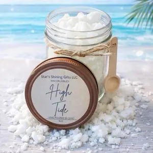 Star’s Shining Gifts Spring & Summer Wax Melt Crumbles. Floral, Fresh, Citrus, Fruity, Tropical Scents. 8oz Glass jar with spoon, Handmade in Ohio