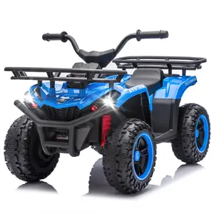 24V 80W*2 Electronic Kids Ride On ATV W/Off-Road Vehicle,Anti-Slip Tires,Crash Bars,Front and rear Storage Racks,Power display,LED Headlights&Bluetooth,High-power System for Kids,Recommend age:3-5