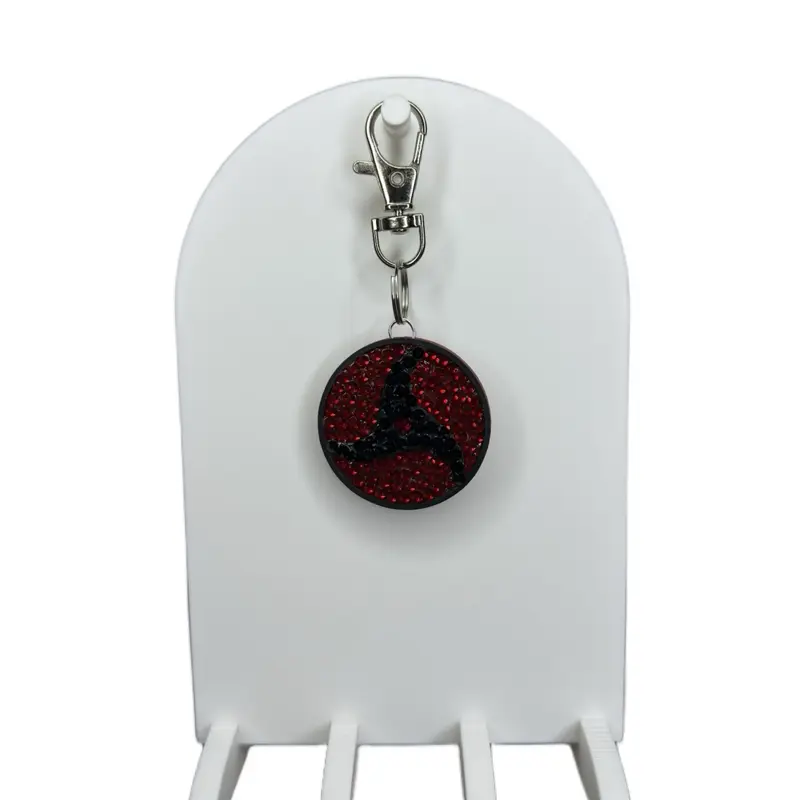 Naruto Keychain Anime-Inspired Sharingan Design Rhinestone or Matte Finish Gift for Anime Fans & Cosplayers