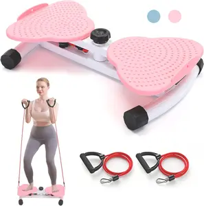 Springtok Ab Toner - Portable Waist Trimmer for Women’s Core Workout & Home Fitness-Waist Twister Board – 360° Rotating Fitness Board-Home Exercise Equipment for Men & Women pull rope load-bearing capacity Balance