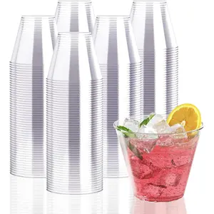 300 Pack Clear Cups 9 OZ Disposable Drinking Cups for Christmas, Wedding, Home and Events