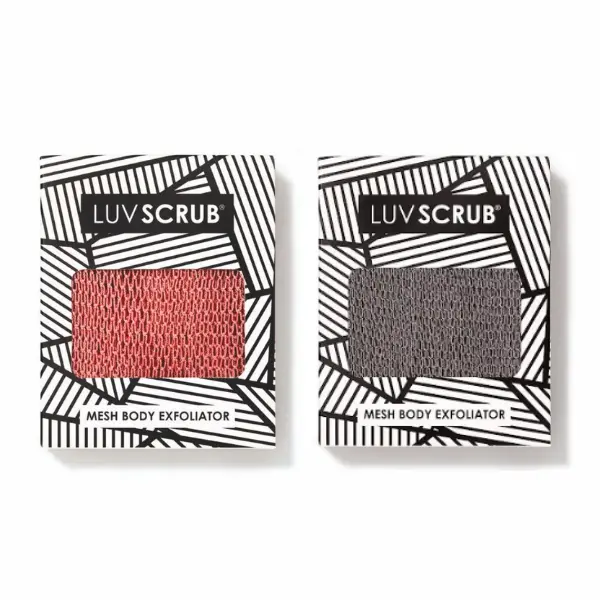 LUV SCRUB SMOOTH OPERATOR DUO Authentic African Exfoliating Mesh Sponge,Ghana Loofah Washcloth Scrubber for Smooth Skin, Body Exfoliator Korean Scrub for Bathroom,Estheticians, Waxing salons, Spa, Gym, Allure Best of Beauty Award Winner
