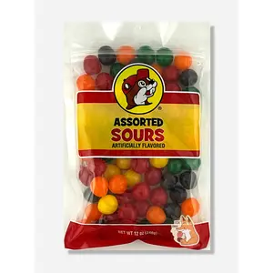 Buc-ee's Assorted Sours - 12 oz Artificially Flavored Fruit Sours in Candy Coats Sweet & Fruity Goodness