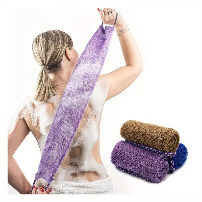 African Net Long Net Bath Shower Body Scrub Cloths, Body Scrubber, Lightweight Reusable Towels, Exfoliating Net Loofah, Exfoliating Bath Washcloth for Everyday Use & Seasonal Celebrations, African Net Sponge