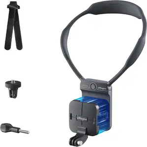 Magnetic Neck Mount for Action Cameras, Hands-Free POV Mount with 1/4 Adapter for GoPro, Insta360 & DJI Osmo Action