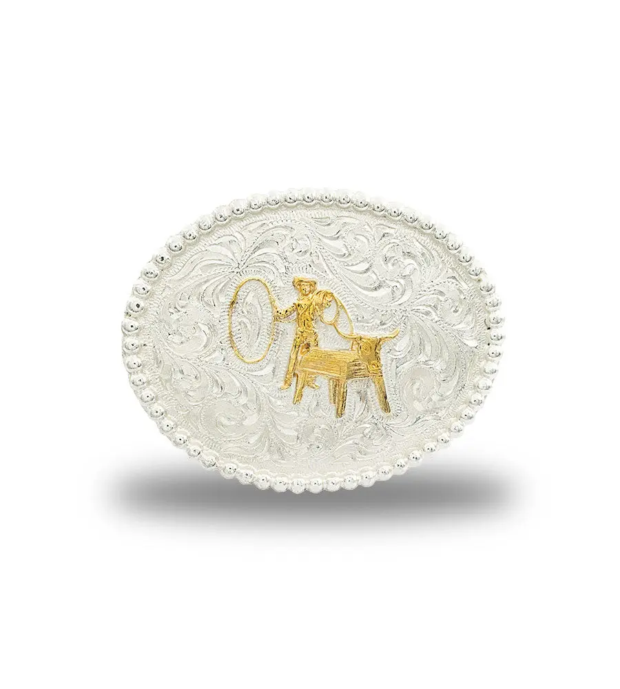 Gold Dummy Roping Belt Buckle
