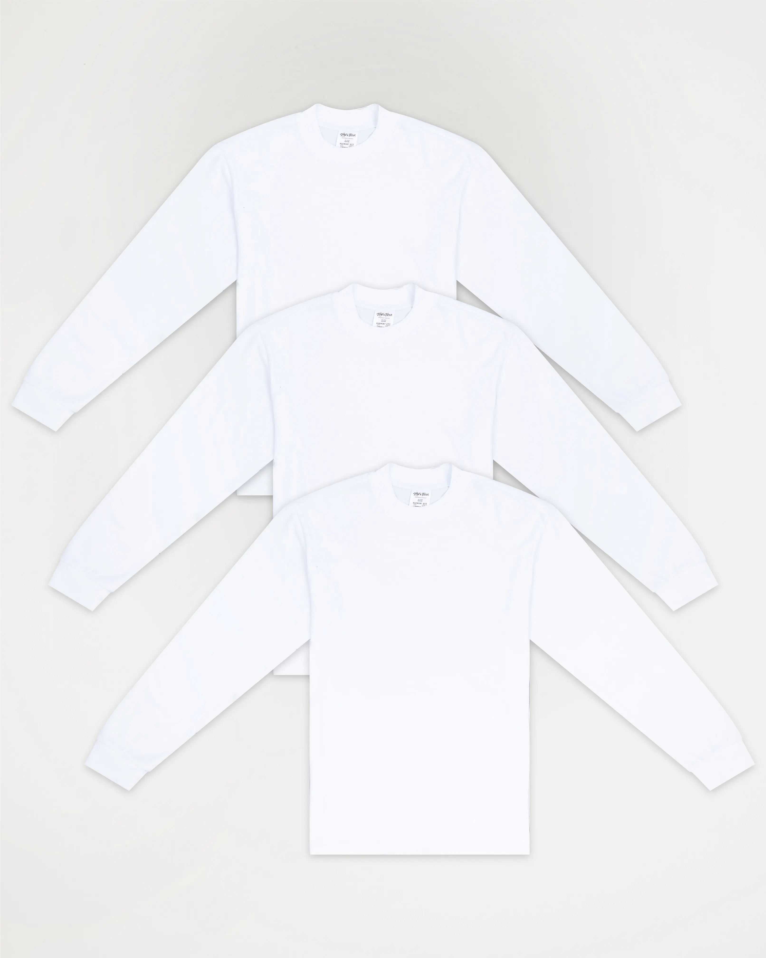 9.0oz Garment Dye Long Sleeve Designer Tee 3-Pack Bundle
