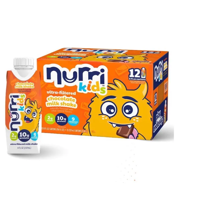 Nurri Kids Ultra-Filtered Milk Shake - 10g Protein, Chocolate Flavor, 8 fl.oz, 12-Pack