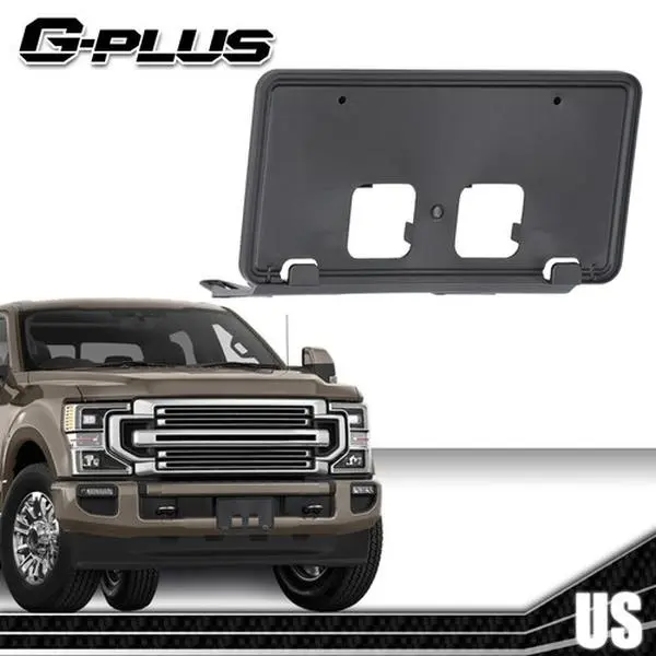 Front Fit License Plate Bracket, Heavy Plastic License Mount Brackets for 2020-2022 Ford F250 F350 Super Duty Single Wheel Front Bumper, Perfect Fit