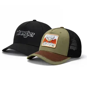 Wrangler 2-Pack Trucker Hats for Men & Women – Embroidered Canvas Baseball Caps, Adjustable Snapback, One Size Fits All