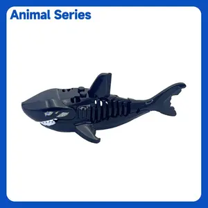 Ghost Shark Building Blocks, Mechanical Skeleton Design, Eco-Friendly Abs Material, Desktop Stress Relief Toy, Collectible Desk Decor, Desk Decoration