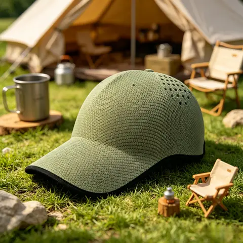 Men's Seamless One-Piece Molded Baseball Cap — Solid Color, Outdoor, Quick-Drying, Breathable, Curved-Brim Hat