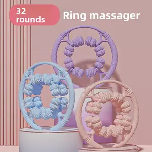 Upgraded 32-wheel circular massager, full-wrap roller leg massager, unblocks meridians, relaxes legs, fitness equipment