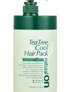 Daeng Gi Meo Ri Tea Tree Cool Gel Hair Pack Conditioner (33.8fl Oz/1000ml) - Argan, Herbal, Rosemary, Peppermint Infused - Moisture Boost, Oil Control, Anti-Thinning Haircare for Adults & Any Hair Type, Contains Neither