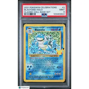 2021 Pokemon Celebrations Blastoise - Holo #2 Classic Collection Base Set PSA 9