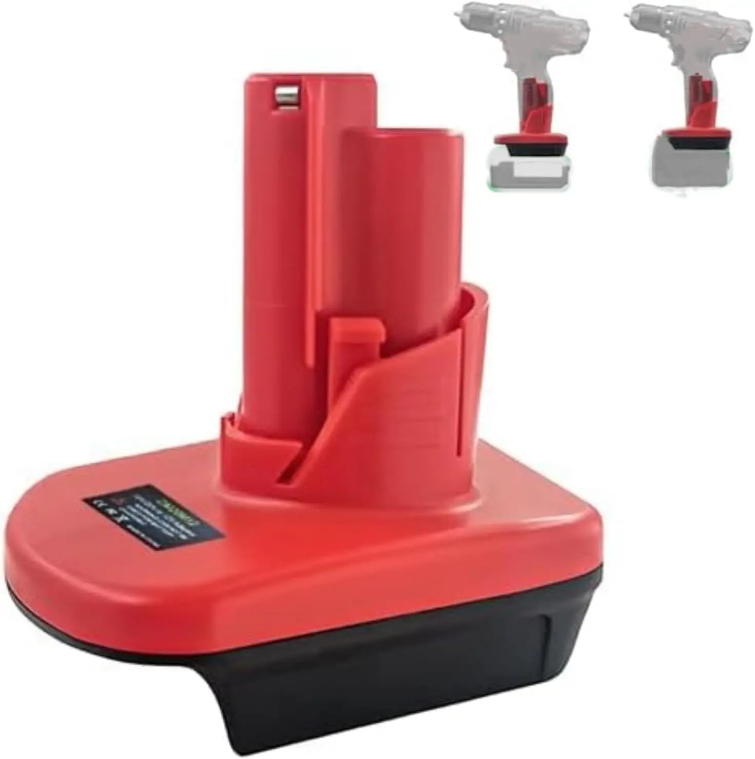 Milwaukee M18 to M12 Battery Adapter, 18V-12V Step-Down Converter for M12 Power Tools, High-Quality ABS Plastic, Solid Design, Durable and Safe, Tools & Hardware Multitools Accessory, Extends M18 Lithium Ion Battery Runtime