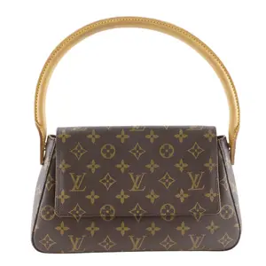 Pre-owned Louis Vuitton Canvas Shoulder Bags Mini Looping Monogram Shoulder Bag
