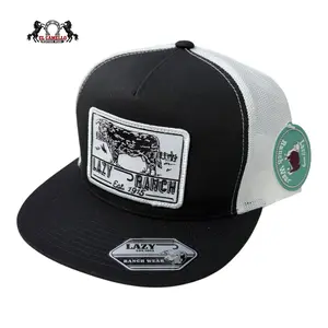 Lazy J Ranch “Lazy Ranch – Est. 1915” Black & White Snapback