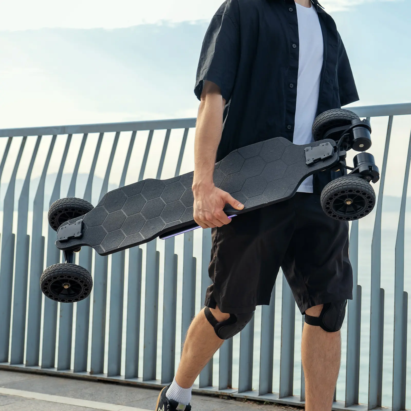 【Back To Schoo】S10 High-Powered Electric Skateboard 32MPH Top Speed 28 Miles Range 3000W Motor | 8-Ply Maple+Fiberglass 6" Off-Road Wheels, LED Lights, Remote Control, UL2272 Certified for Commuting/Off-Road