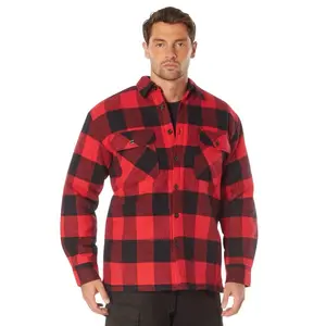 ROTHCO Buffalo Plaid Quilted Lined Jacket - Red streetwear  graphic  tee Checkered Classic
