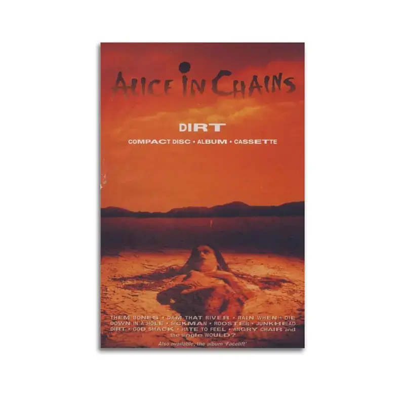 Alice in Chains Dirt Poster for Bedroom Aesthetic Canvas Wall Art Living Room Posters Painting Picture Print Modern Family Decor Artist Bathroom Poster