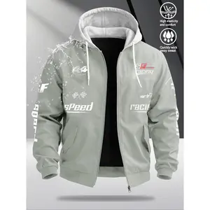 Unisex Jacket with Racing Print Design, Durable Fashion Outerwear for All Seasons, Available in Multiple Colors