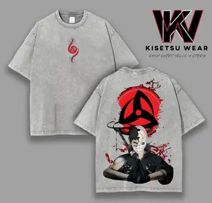 Retro Limited Uchiha Obito - Naruto Oversize Heaweight Cotton T-shirt ,  Unisex Anime Uchiha Obito Double Printed Oversize Heaweight Cotton T-shirt For Anime And Lovers, Anime Lovers, Anime Lovers Gift.