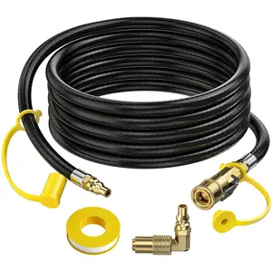Limited Time Deal! 1/4" RV Quick Connect with Shutoff Valve, Custom Fit for Blackstone, 12ft Hose & Teflon Tape!
