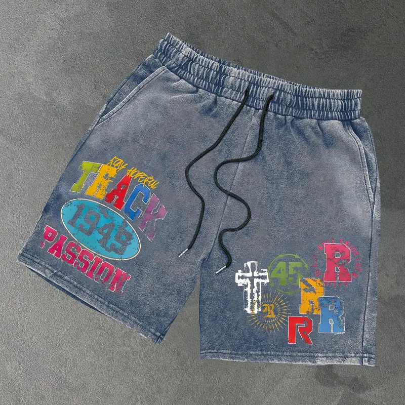 Men's Vintage Graphic Print Boxer Briefs, Casual Comfy Breathable Shorts for Daily Wear, Men's Street Style Underwear for Summer, Printed Boxer Briefs, Cotton, Soft Stylish Brief, Streetwear Underwear