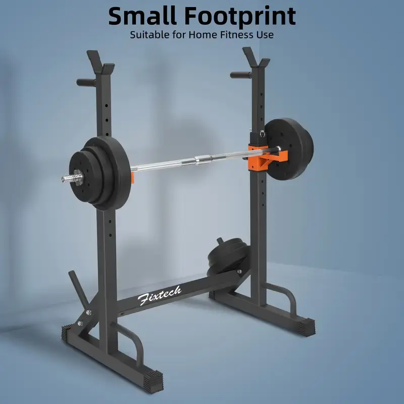 ROCKRAF 550 LBS Max Load Adjustable Squat Rack - Multi-Function Weight Lifting Home Gym Stand,Multi-Function Squat Press Barbell Rack Stand, Height Adjustable Barbell，Max Load 550lbs,Fitness Exercise Equipment Home Gym