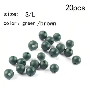 20pcs European Carp Fishing Accessories, Buffer Beans for Bottom Fishing, Soft Stopper Beads, Anti-Collision, Outdoor Fishing Gear