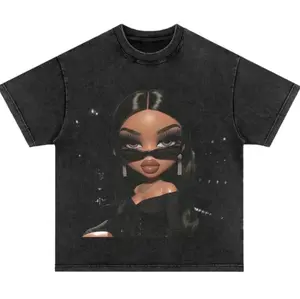 Youth And Adult Midnight Diva Graphic Shirt, Black Bratz Doll Art Tee, Summer Cotton Top, Unisex Classic Outfit, Stylish Tee